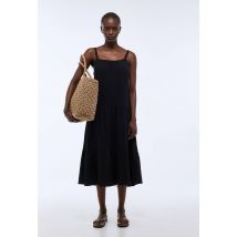Robe de plage en coton bio gots - Noir - M - Femme - Monoprix