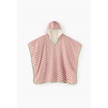Poncho pour enfant avec capuche à imprimé, 100% coton - Rouge - 3-5ANS - Monoprix