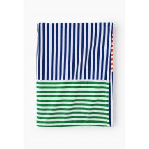 Fouta rayé enfant, 70x140cm, 100% coton bio - Bleu - Unique - Monoprix