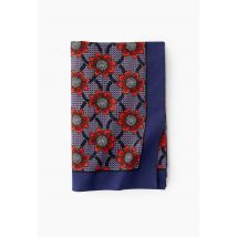 Fouta simple grande taille imprimé, 180x200cm, 100% coton bio - Bleu foncé - Unique - Monoprix