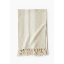 Fouta, 100x180cm, 100% lin, - Beige - Unique - Monoprix