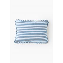 Coussin repose tête rayé, 25x35cm, 100% coton - Bleu - Unique - Monoprix