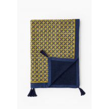 Fouta doublée imprimé, 100x180cm. Extérieur en coton issu de l_agriculture biologique - Jaune - Unique - Monoprix