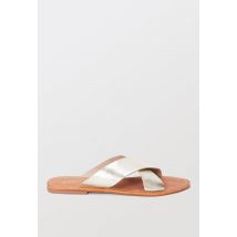 Claquette en cuir - Or - 41 - Femme - Monoprix Premium