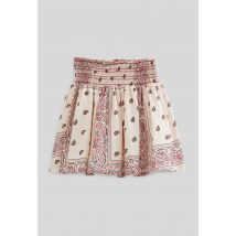 Jupe imprimée en coton - Rouge foncé - 6 ans - Enfant - Monoprix