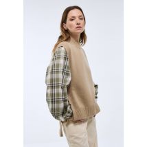 Pull sans manches à nouer - Beige - S - Femme - Monoprix Premium