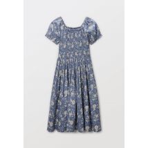Robes longue à smocks imprimée - Bleu - 14 ans - Enfant Fille - Monoprix