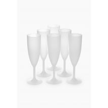 Lot de 6 flutes en plastique réutilisable, 20cl