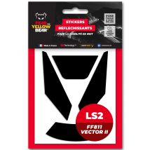 Stickers Réfléchissants Fear The Yellow Bear REPLICA LS2 FF811 Vector II