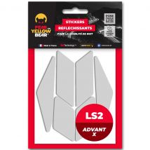 Stickers Réfléchissants Fear The Yellow Bear REPLICA LS2 ADVANT-X