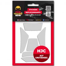 Stickers Réfléchissants Fear The Yellow Bear REPLICA HJC HELMETS KIT UNIVERSEL