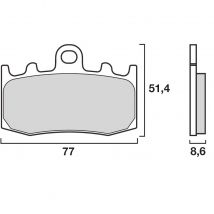 Plaquettes de freins Brembo Sinter Métal Fritté avant (Spécial ABS selon modèle)