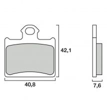 Plaquettes de freins Brembo Sinter Métal Fritté Racing arrière