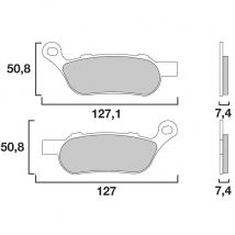 Plaquettes de freins Brembo Sinter Métal Fritté Arrière