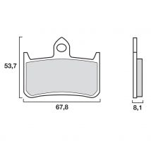 Plaquettes de freins Brembo Racing carbon avant