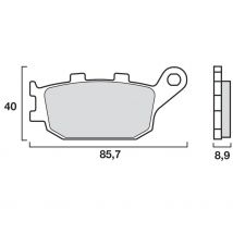 Plaquettes de freins Brembo Sinter Métal Fritté arrière (Spécial ABS selon modèle)