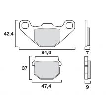 Plaquettes de freins Brembo Sinter Métal Fritté Racing arrière