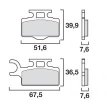 Plaquettes de freins Brembo Sinter Métal Fritté Racing avant