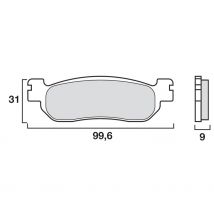 Plaquettes de freins Brembo Sinter Métal Fritté avant/arrière (selon modèle)
