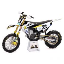 Miniature Newray Moto Husqvarna 450 FC Rockstar J. ANDERSON - Echelle 1/12°