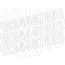 Numéros Blackbird 3 13x7cm blanc