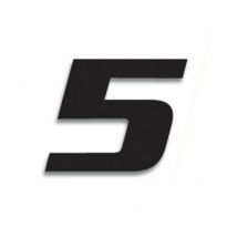 Numéros Blackbird 5 20x25cm noir