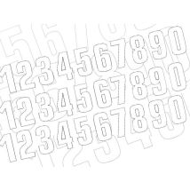 Numéros Blackbird 8 7x5,5cm blanc jeu 3