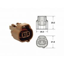 Connectique Bihr femelle série 090 SMTO type origine 2 voies marron - 5 pcs