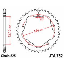 Couronne JT. acier standard 752 - 525 - Nécessite un porte couronne
