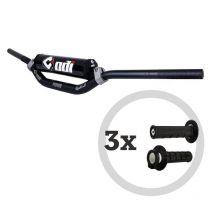 Guidon Odi Kit CFT Podium MX + 3 paires de revêtements MX V2 Lock-On semi-gaufrés