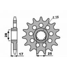 Pignon de sortie de boite PBR acier standard 2250 - 520