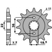 Pignon de sortie de boite PBR acier standard 2067 - 520