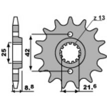 Pignon de sortie de boite PBR acier standard 523 - 520