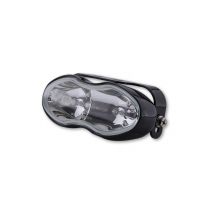 Phare avant Shin Yo Eclairage de route/feu de brouillard noir verre clair 2x H3 55W