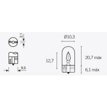Ampoule Tecnium T10 12V 3W - x10