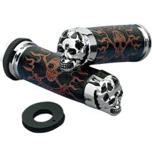Poignées de guidon Drag Specialties Skull