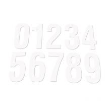 Numéros Chaft 7 (lot de 3 -14 x 7 cm) Blanc