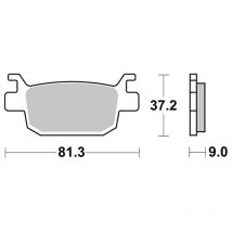 Plaquettes de freins SBS 832LS Sinter Métal Fritté arrière