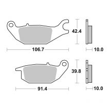 Plaquettes de freins SBS 225CT Organique Arrière