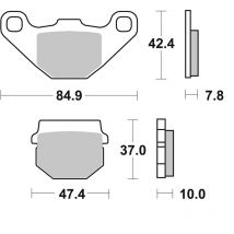 Plaquettes de freins SBS 548HF Organique avant