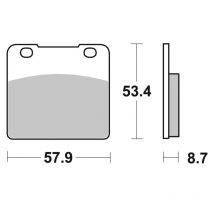 Plaquettes de freins SBS 577LS Sinter Métal Fritté arrière