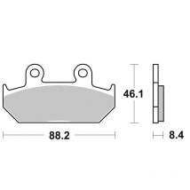 Plaquettes de freins SBS 600HS Sinter Métal Fritté avant