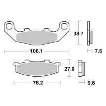 Plaquettes de freins SBS 615HS Sinter Métal Fritté avant