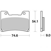 Plaquettes de freins SBS 645HS Sinter Métal Fritté avant