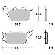 Plaquettes de freins SBS 657LS Sinter Métal Fritté arrière (Spécial ABS selon modèle)
