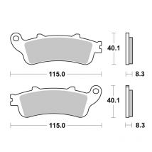 Plaquettes de freins SBS 735HS Sinter Métal Fritté avant