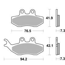 Plaquettes de freins SBS 774HF Organique avant