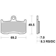 Plaquettes de freins SBS 782DC Racing carbon avant