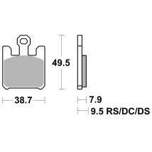 Plaquettes de freins SBS 788HS Sinter Métal Fritté avant