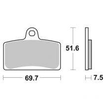 Plaquettes de freins SBS 821HS Sinter Métal Fritté Avant